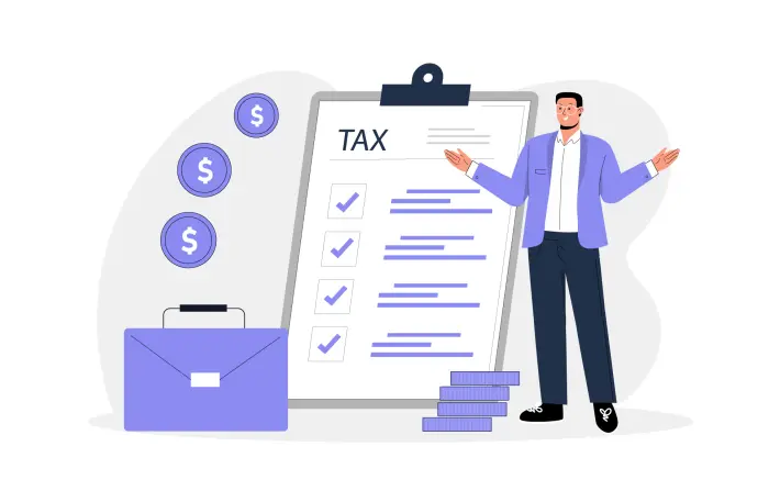 Income Tax Concept Concept Creative Character Illustration image